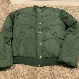 green bomber jacket